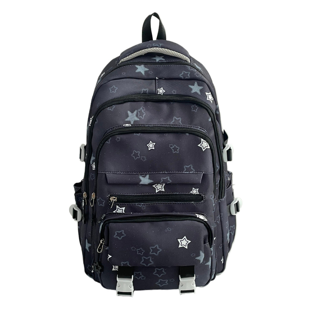Star-Patterned School Backpack