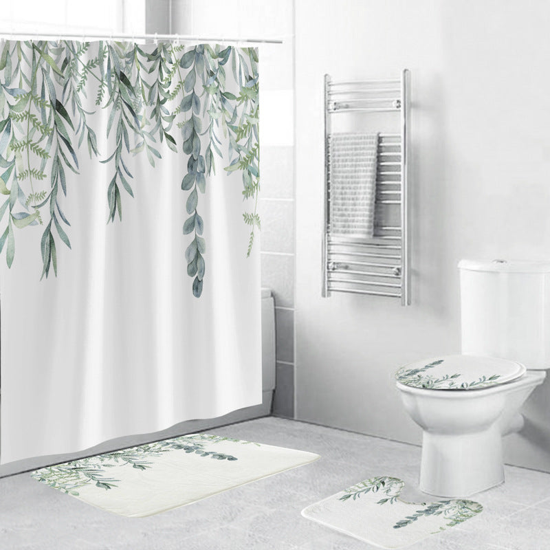 Floral-Patterned Bathroom Accessory Set Bowlift