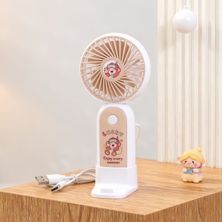 Ladies Portable USB Table Fan with Fun Design Bowlift