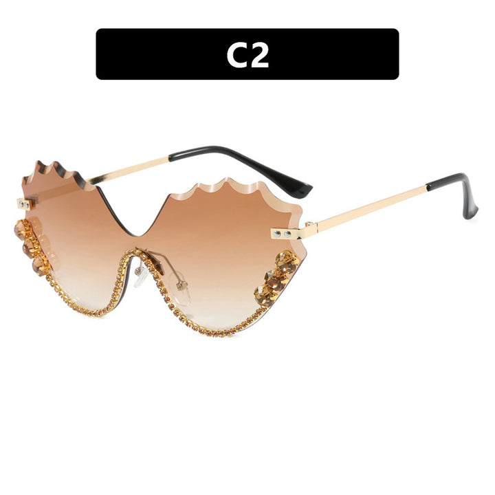 Women's extravagant sunglasses with sparkling accent and unique design Bowlift