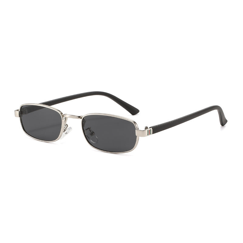 Women's elegant rectangular sunglasses with fine metal frame Bowlift