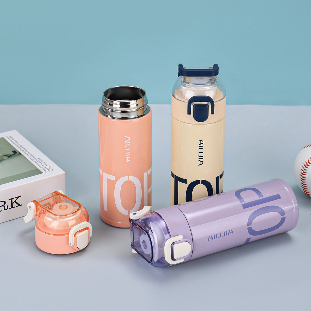 Women's Innovative Drink Bottle with Flip Top Closure Bowlift
