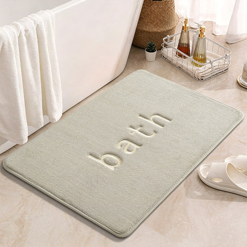 Plush Embossed Bathroom Mat