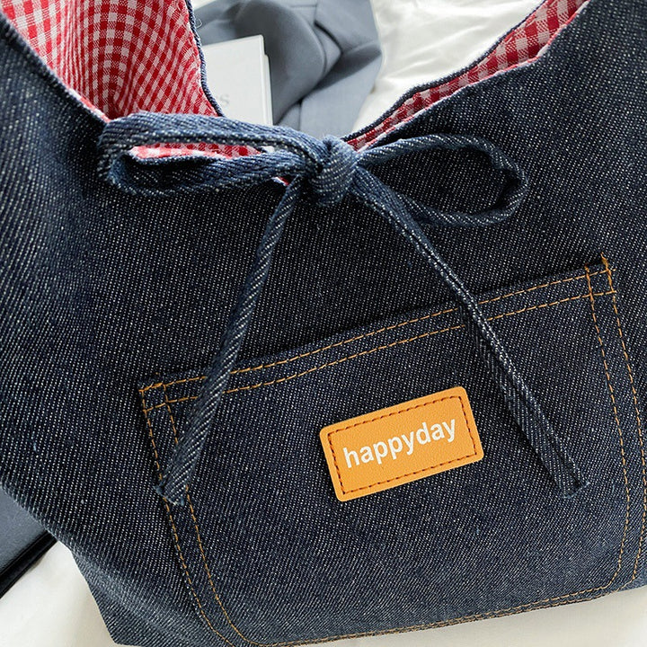 Trendy Denim Shoulder Bag Bowlift