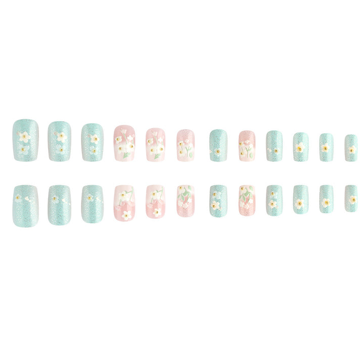 Floral Garden Press-On Nail Art Bowlift