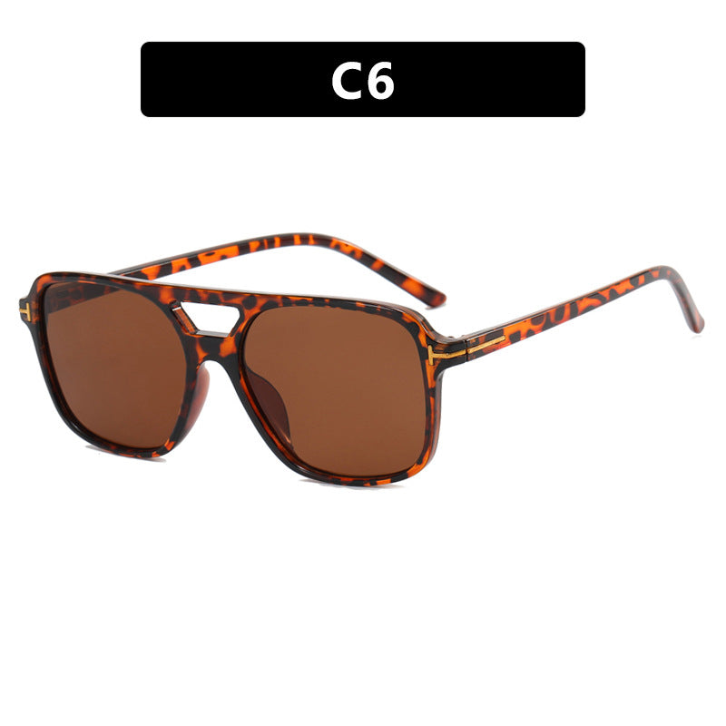 Women's fashionable square sunglasses with luxurious plastic frame and UV protection Bowlift
