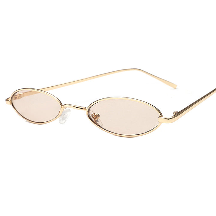 Ladies elegant sunglasses in oval metal frame Bowlift