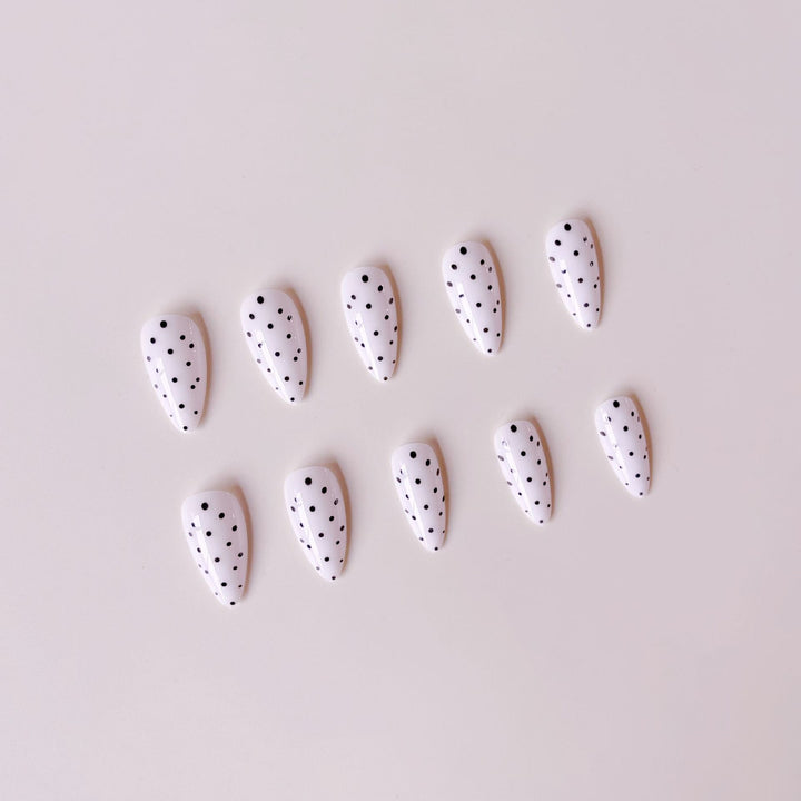 Nail art set with stylish polka dot design Bowlift
