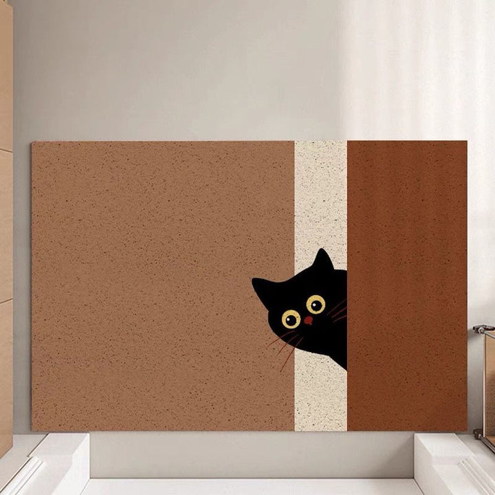 Cartoon Cat-Themed Entrance Mat Bowlift