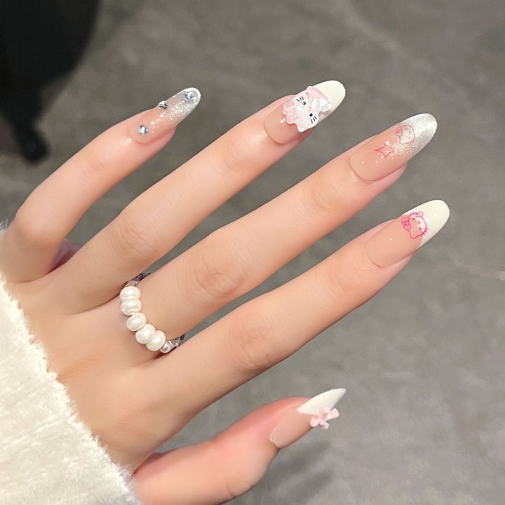 Cartoon-Themed Decorative Press-On Nails Bowlift