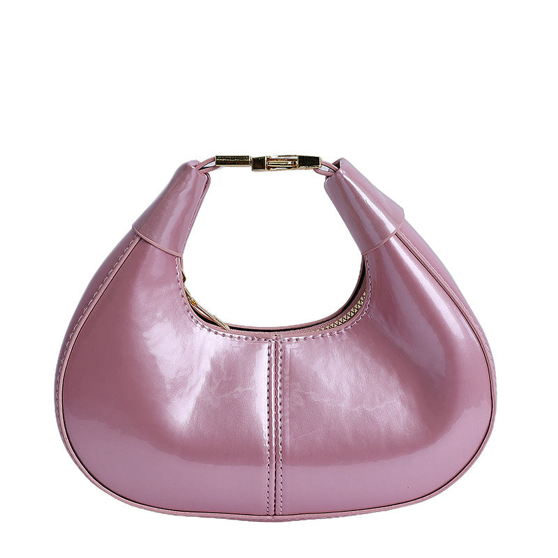 Glossy Patent Leather Evening Handbag Bowlift
