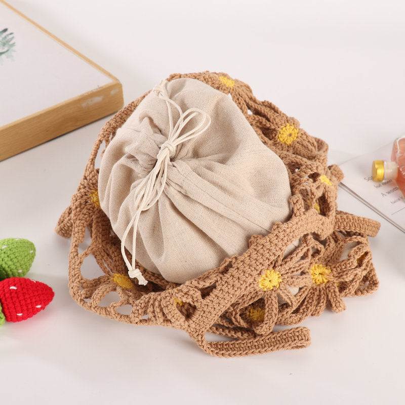 Handcrafted flower pattern shopper bag Bowlift