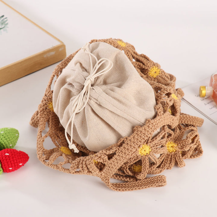 Handcrafted flower pattern shopper bag Bowlift