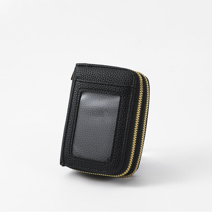 Leather Slim Zippered Coin Wallet Bowlift