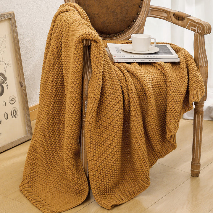 Cozy Knitted Throw Blanket