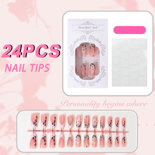 Artistic Press-On Nail Set Bowlift