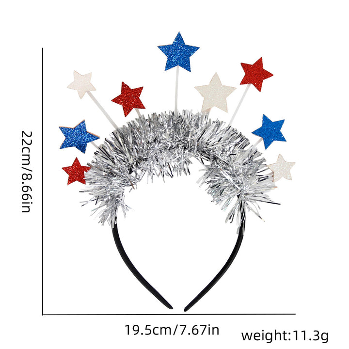 Unisex nan patriotic star antenna headband with ribbon streamers Bowlift
