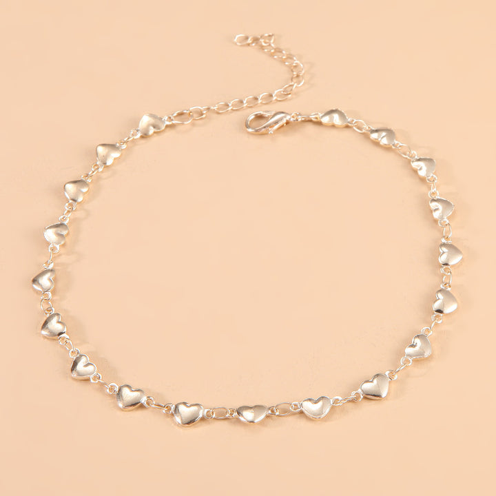 Heart-Inspired Chain Anklet Bowlift