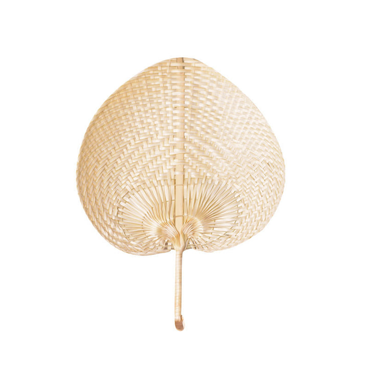 Women hand-woven fan made of natural material Bowlift