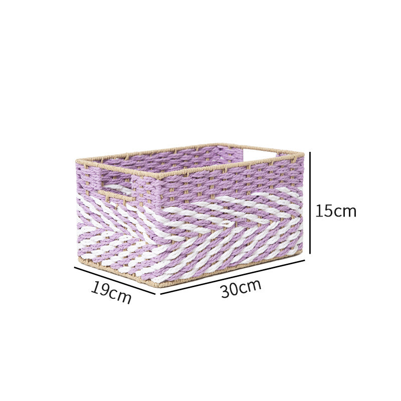 Braided storage basket