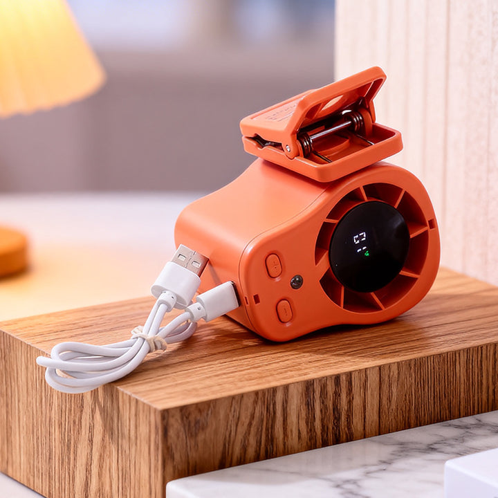 Portable Mini Fan with Integrated LED Lighting Bowlift