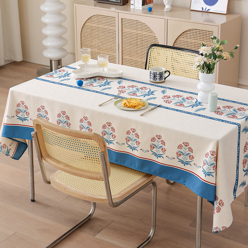 Water-repellent rectangular tablecloth with paisley pattern and coated cotton look Bowlift