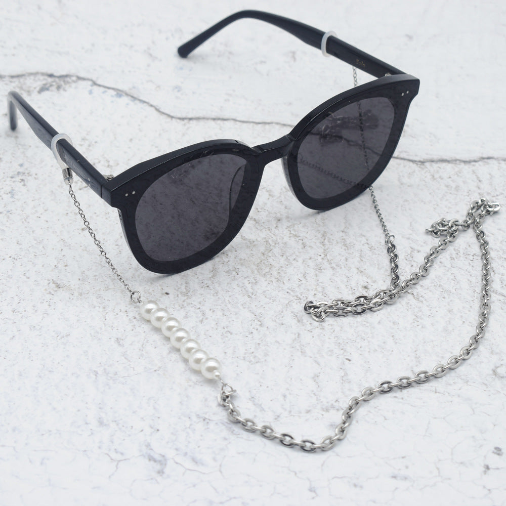 Elegant Pearl Bead Eyewear Holder Chain Bowlift