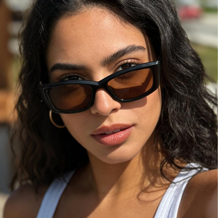 Women’s fashionable UV protection sunglasses with contemporary frame Bowlift
