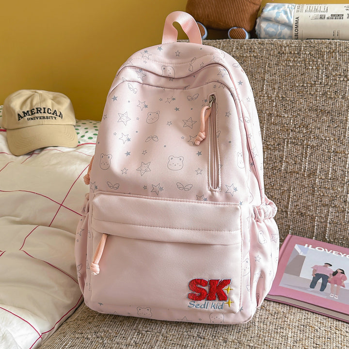 Illustrated Character-Themed Backpack Bowlift