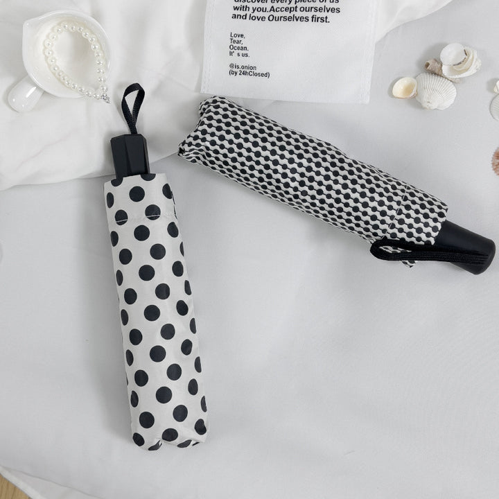 Women's Foldable Shopping Bag with Fashionable Polka Dot Pattern Bowlift