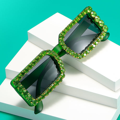 Women's fashionable sunglasses with glittering frame embellishment Bowlift