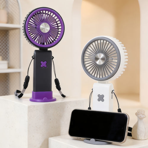 Women's Portable Hand Fan with Flexible Tilt Mechanism Bowlift