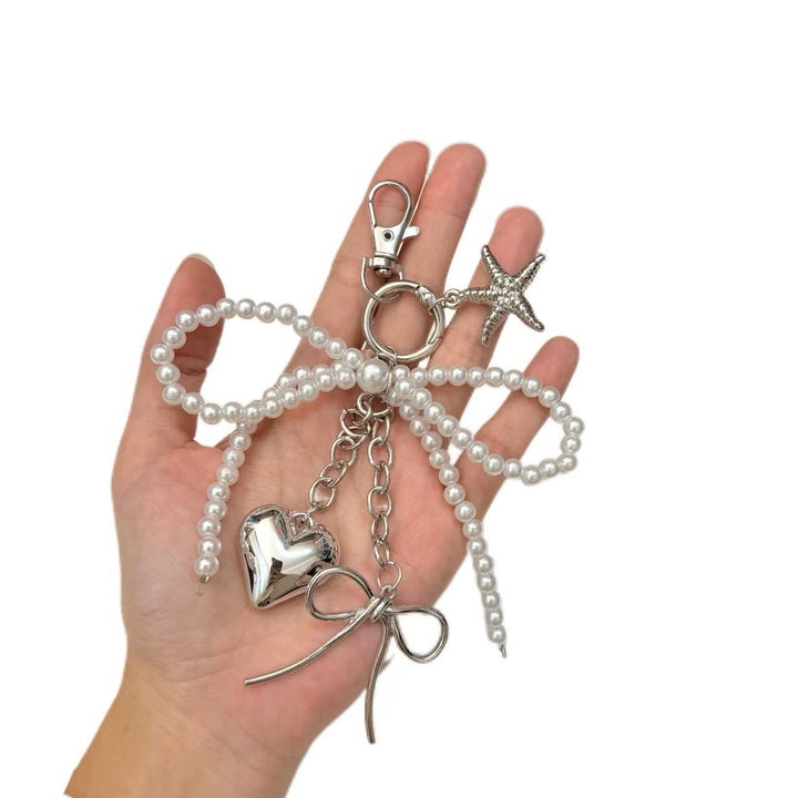 Pearl and Bow Charm Keychain Bowlift