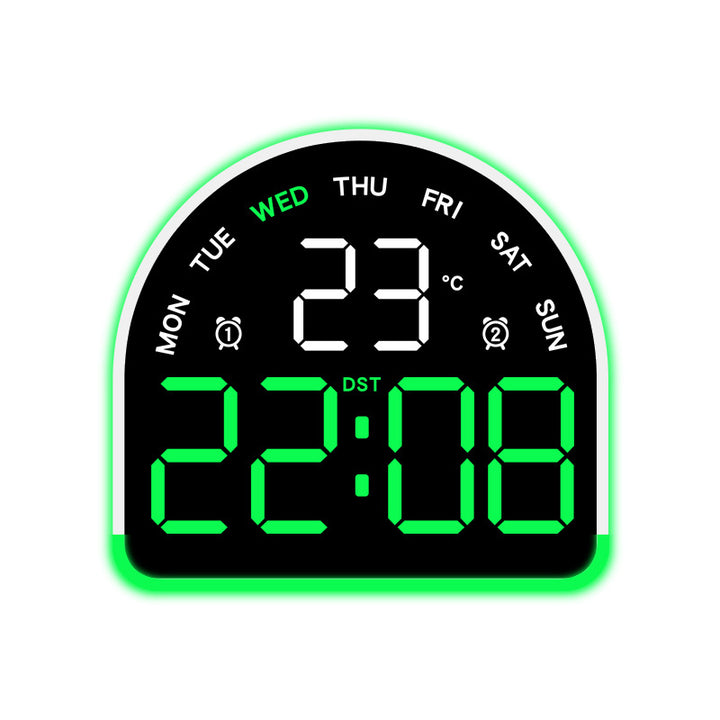 Digital alarm clock with temperature and day of the week display Bowlift