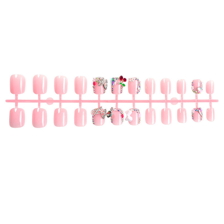 Acrylic Nail Set with Luxurious Accents Bowlift