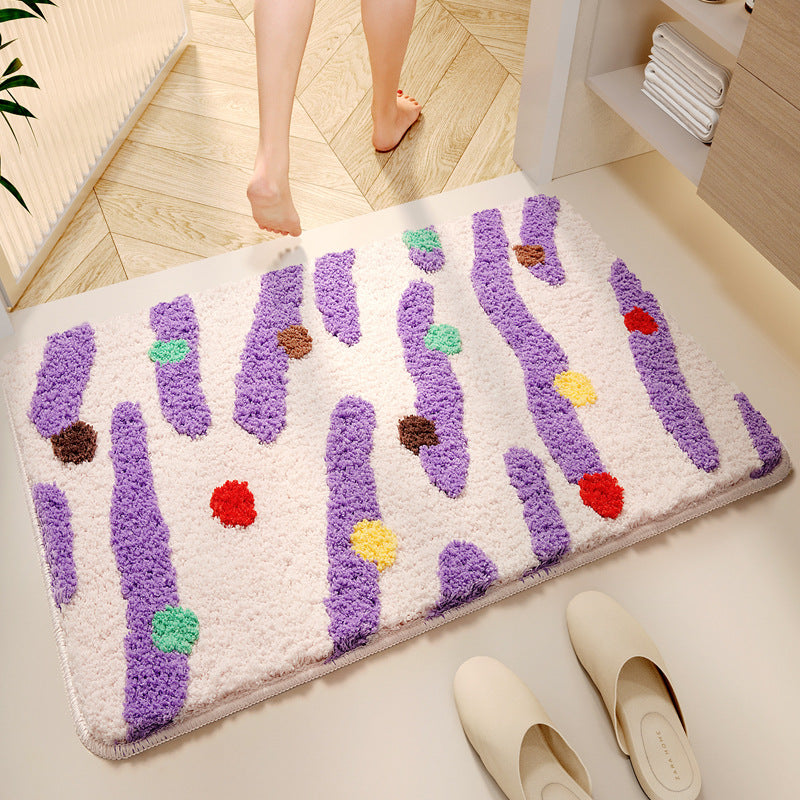 Decorative Plush Bath Mat Bowlift