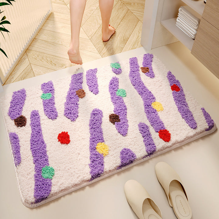 Decorative Plush Bath Mat Bowlift