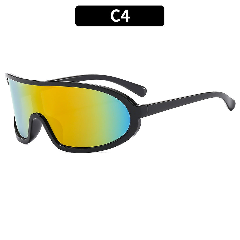 Sporty Oversized Shield Sunglasses