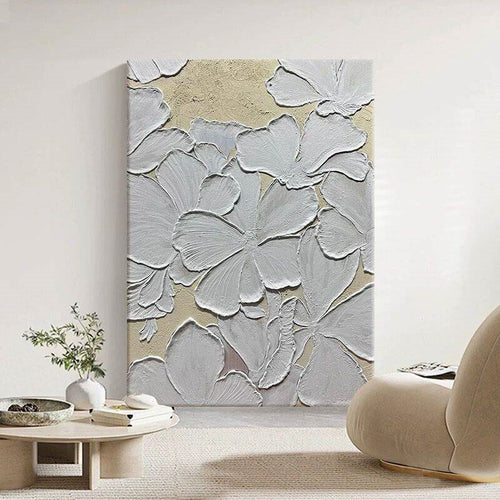 Textured Floral Canvas Wall Art
