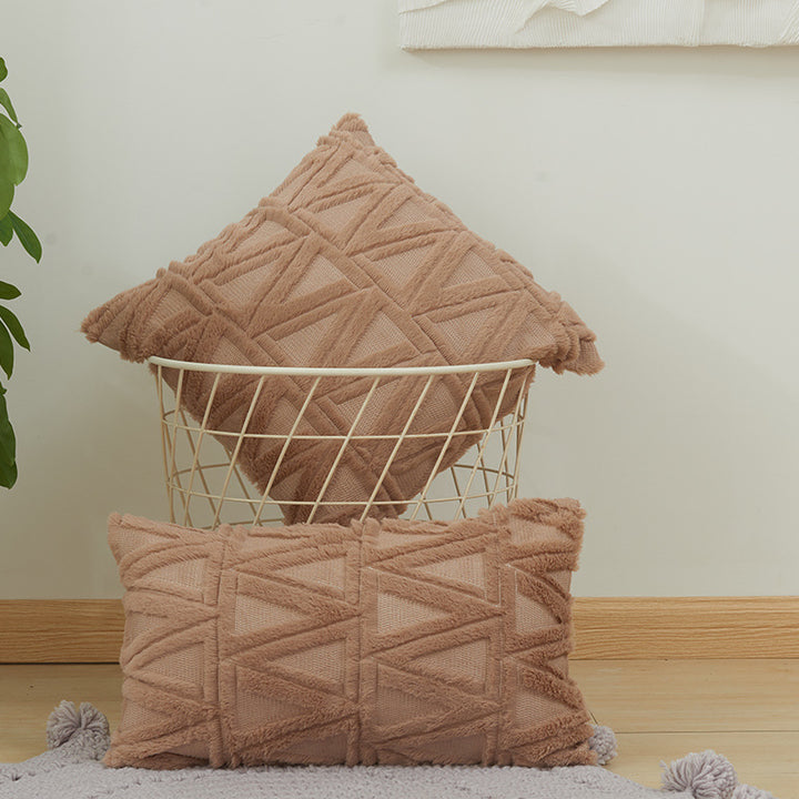 Textured Geometric Throw Pillow