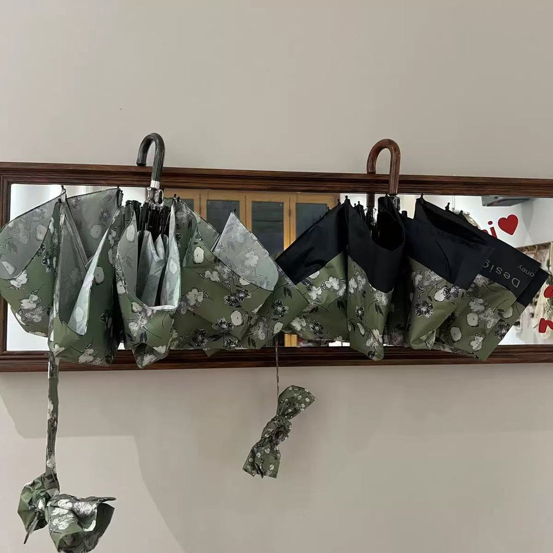 Women's folding umbrella with stylish floral design Bowlift