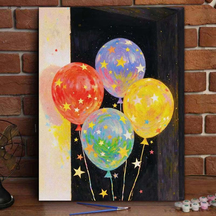 Colorful Balloon-Themed Canvas Art Print Bowlift