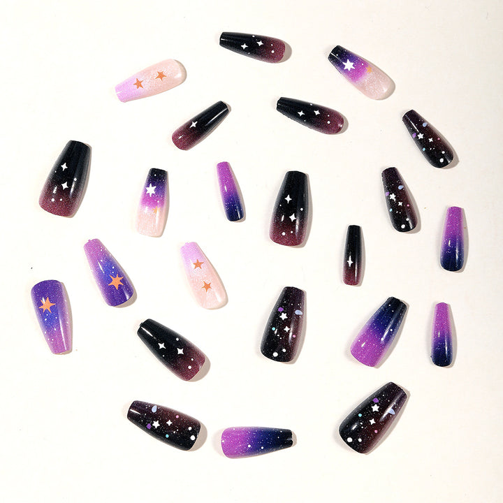 Galaxy-Inspired 3D Nail Art Extensions Bowlift