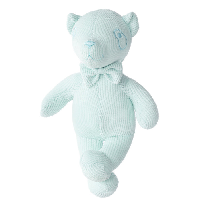 Infant Plush Corduroy Teddy Comforter with Bow Tie