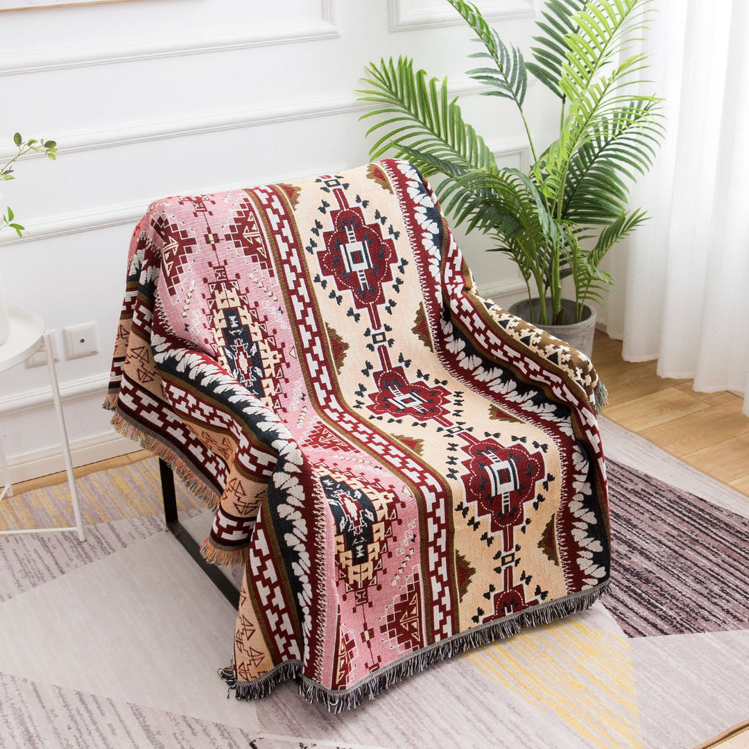 Geometric Pattern Woven Throw Blanket