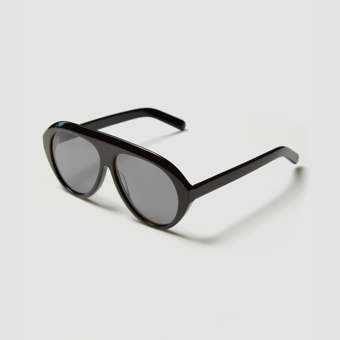 Women's Statement Sunglasses with Wide Frame and Green Lenses Bowlift