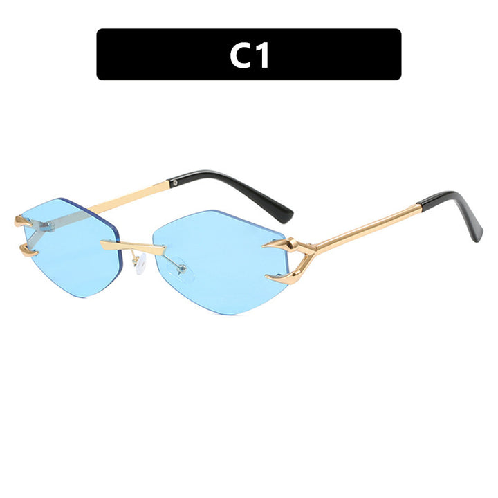 Women's geometric designer sunglasses with outstanding metal frame Bowlift