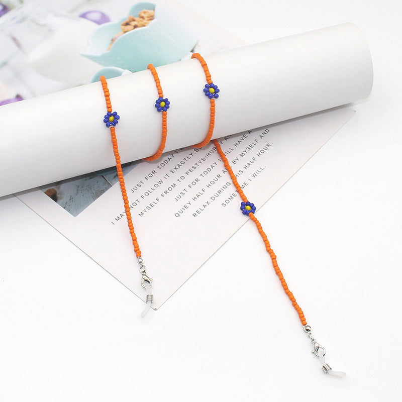 Floral Beaded Eyewear Chain Bowlift