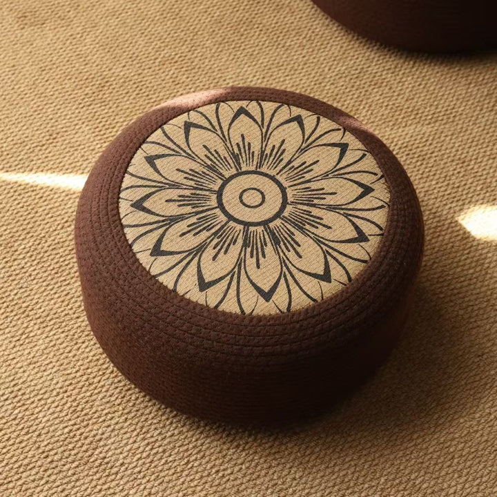 Decorative seating pouf with stylish floral design Bowlift