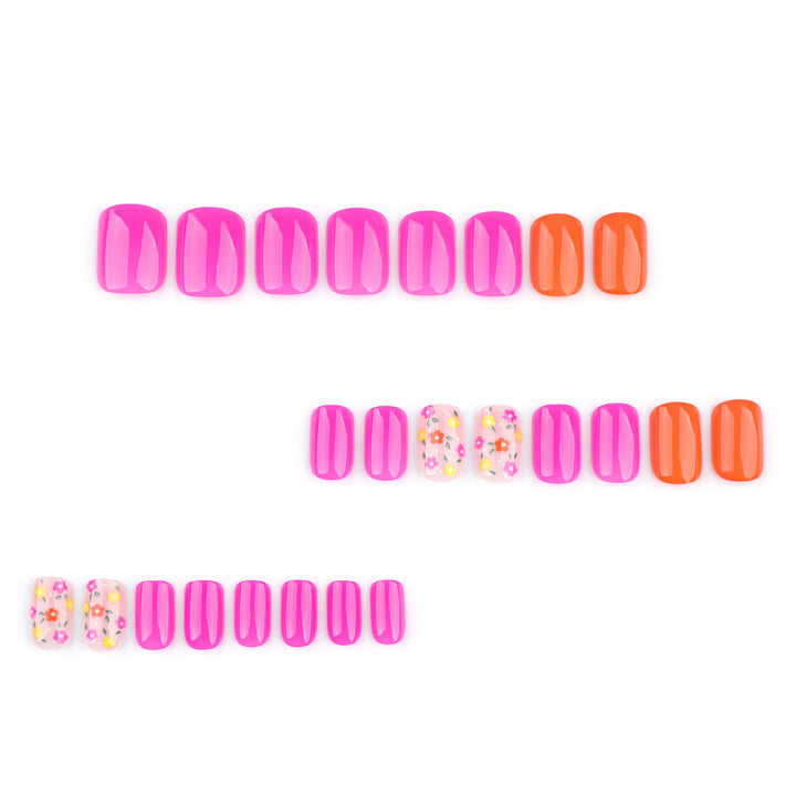Artful Nail Art with Lively Floral Accents Bowlift